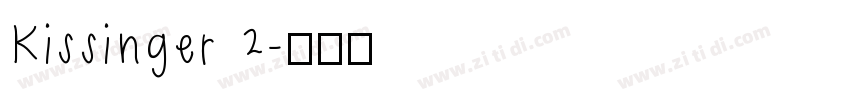 Kissinger 2字体转换
